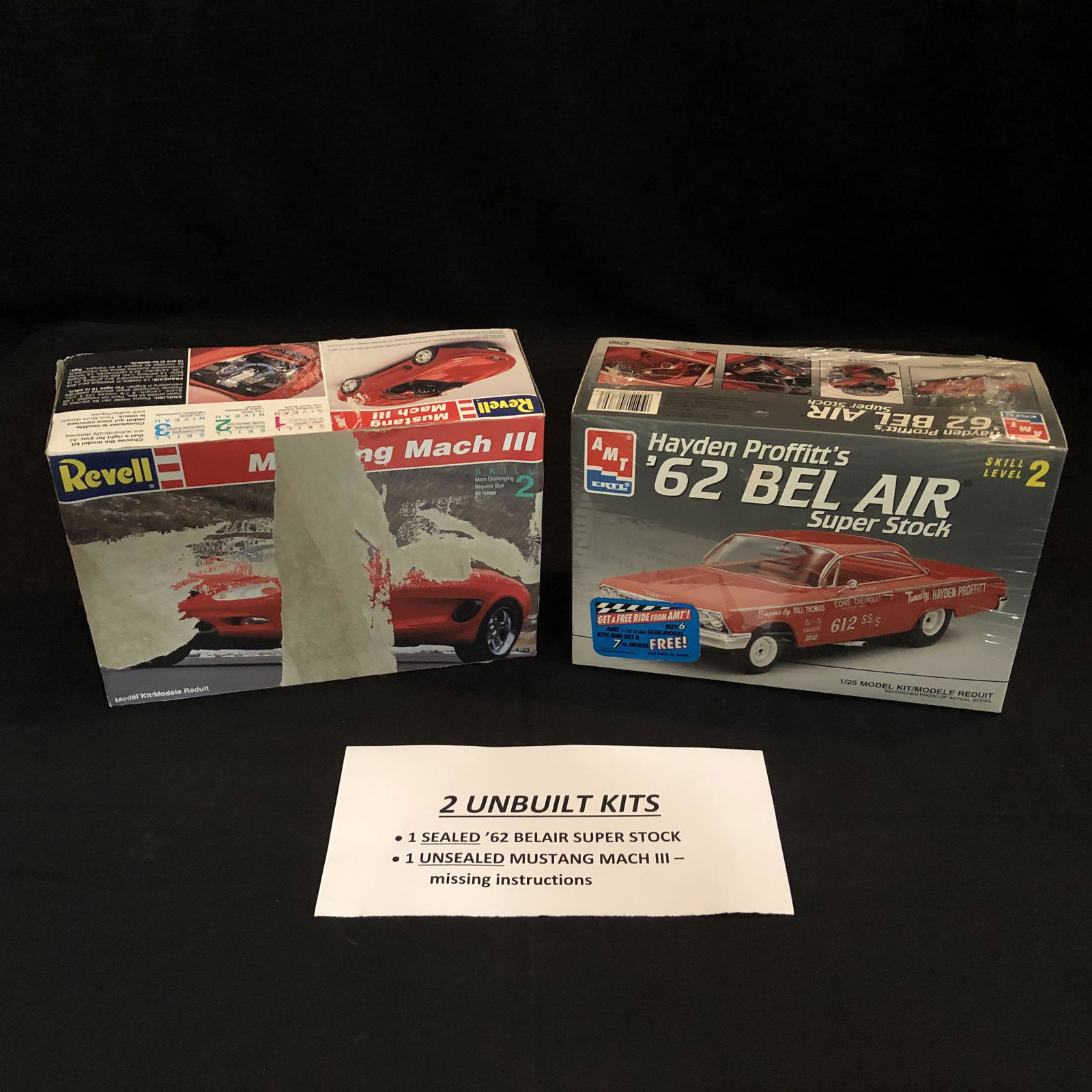 REVELL/ AMT UNASSEMBLED MODEL KITS LOT (1 of 1)