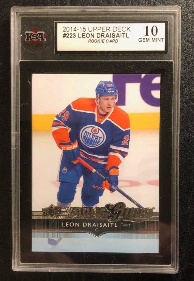 2014-15 UPPER DECK #223 LEON DRAISAITL RC (10 GEM MINT) (1 of 2)