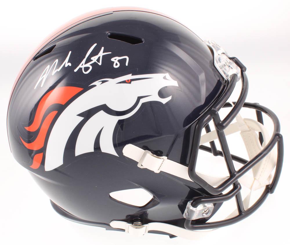 Noah Fant Signed Broncos Full-Size Speed Helmet (JSA (1 of 4)