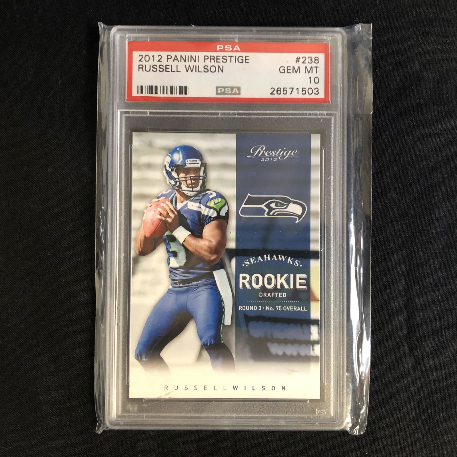2012 PANINI PRESTIGE #238 RUSSELL WILSON RC (GEM MT 10) (1 of 2)