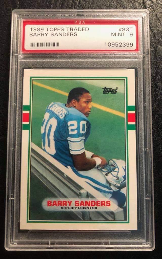 1989 TOPPS TRADED #83T BARRY SANDERS (MINT 9) (1 of 2)