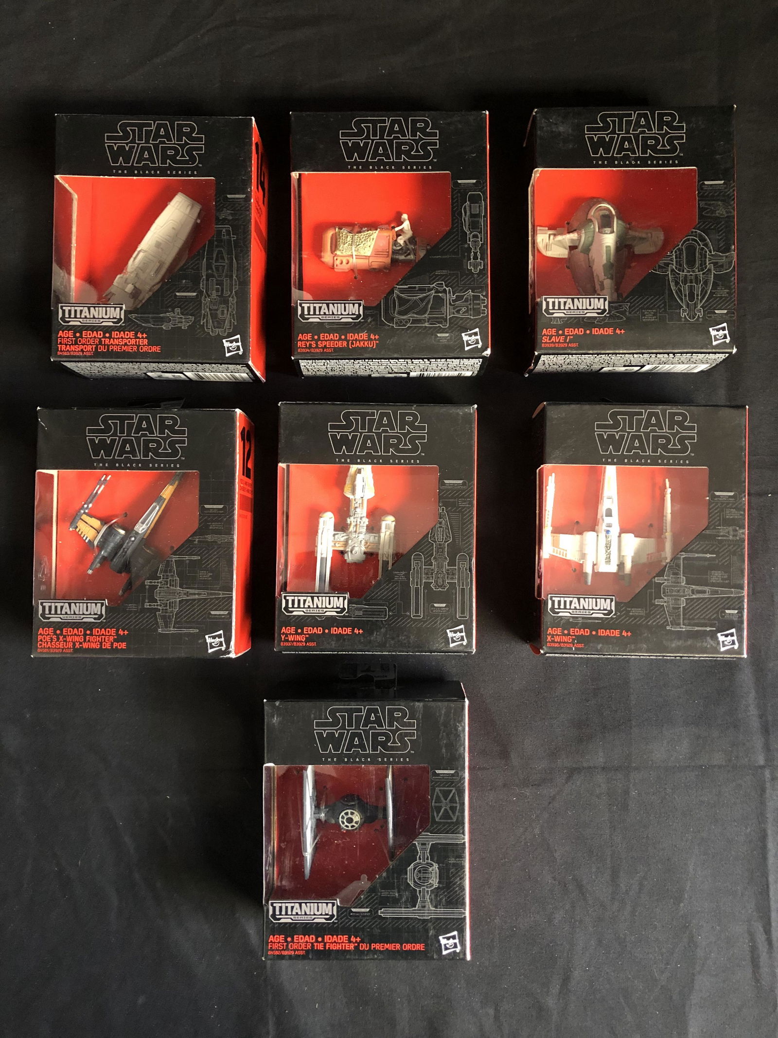Star Wars The Black Series Titanium Vehicles &: Star Wars The Black Series Titanium Vehicles & Starships Die-Cast Lot
