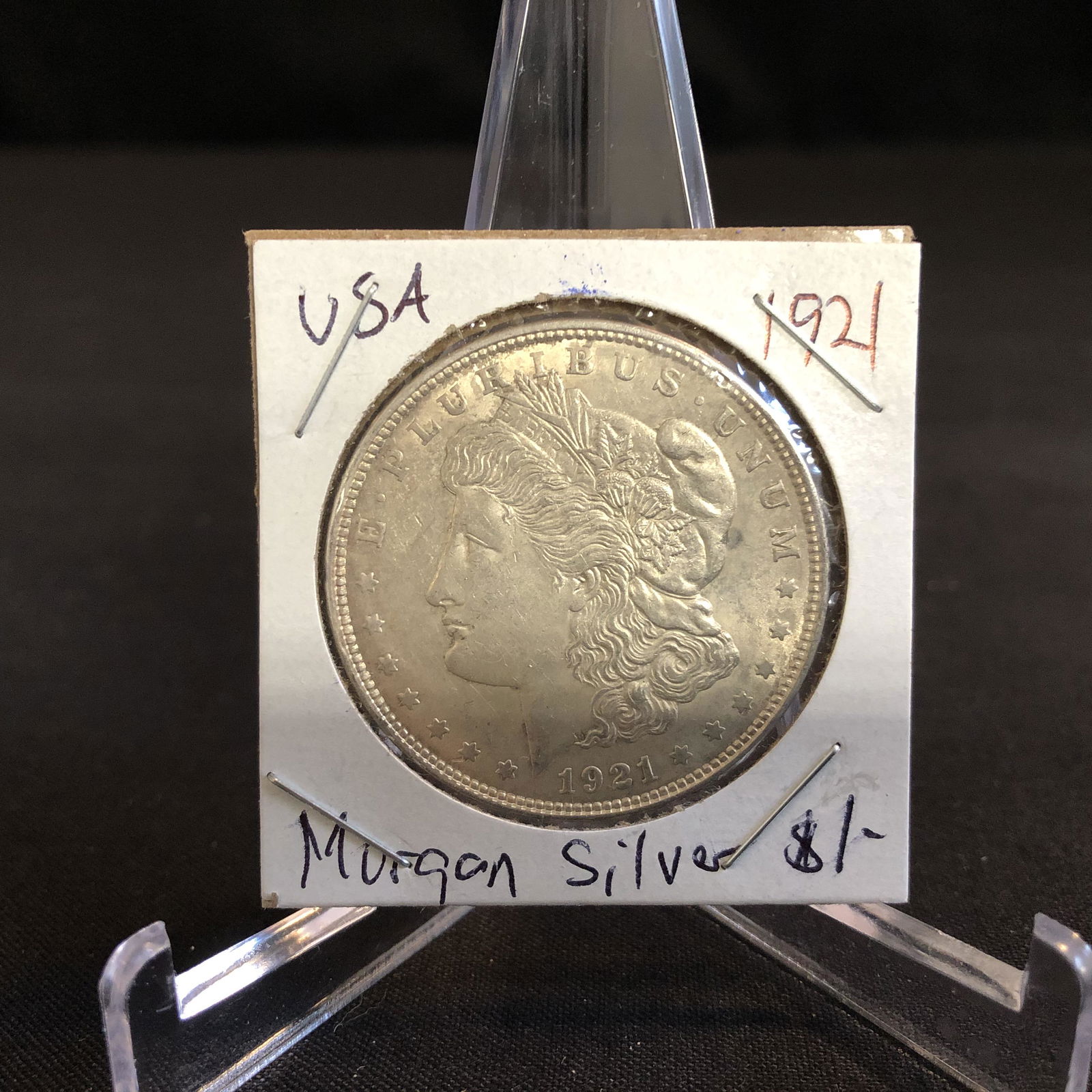 1921 USA MORGAN SILVER DOLLAR: 1921 USA MORGAN SILVER DOLLAR