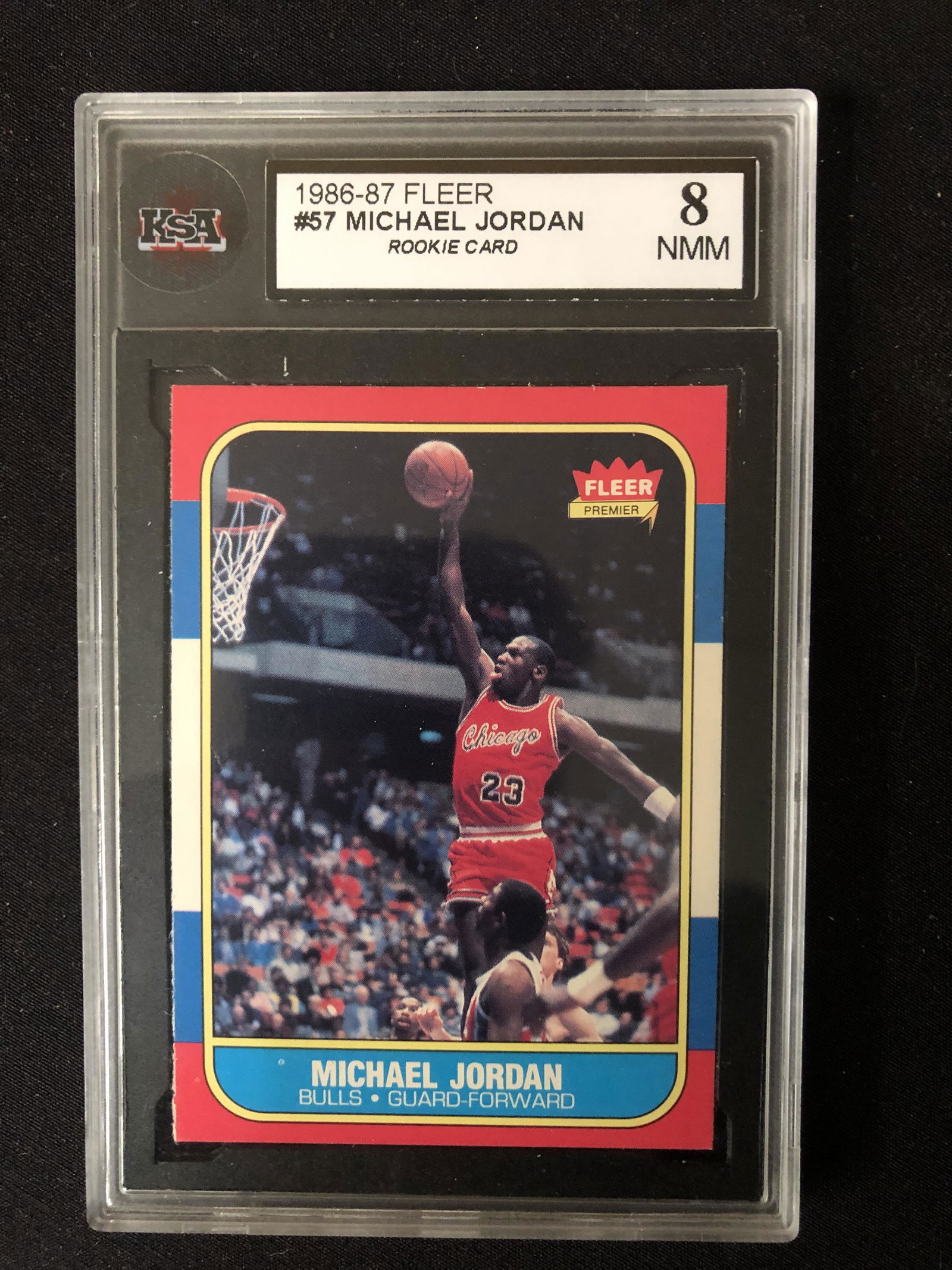 1986-87 FLEER #57 MICHAEL JORDAN Rookie Card (8 NMM) (1 of 2)