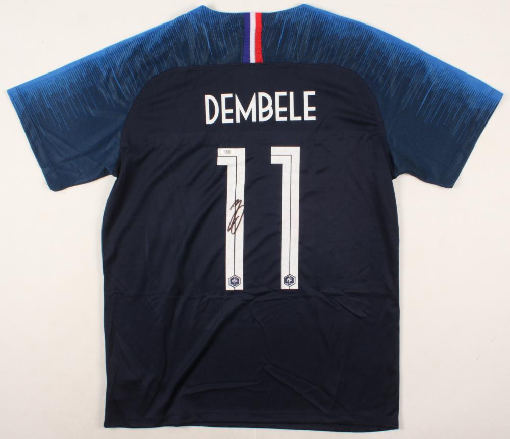 Ousmane Dembele Signed Team France Jersey (Beckett COA): Ousmane Dembele Signed Team France Jersey (Beckett COA)