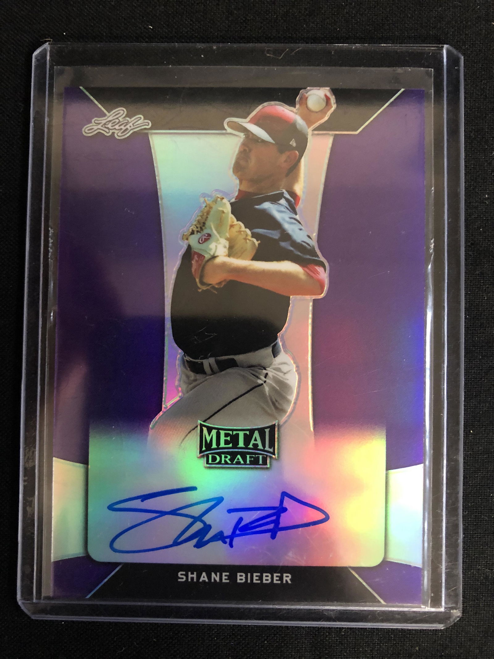 SHANE BIEBER RC REFRACTOR AUTO 2018 Leaf Metal Draft (1 of 2)