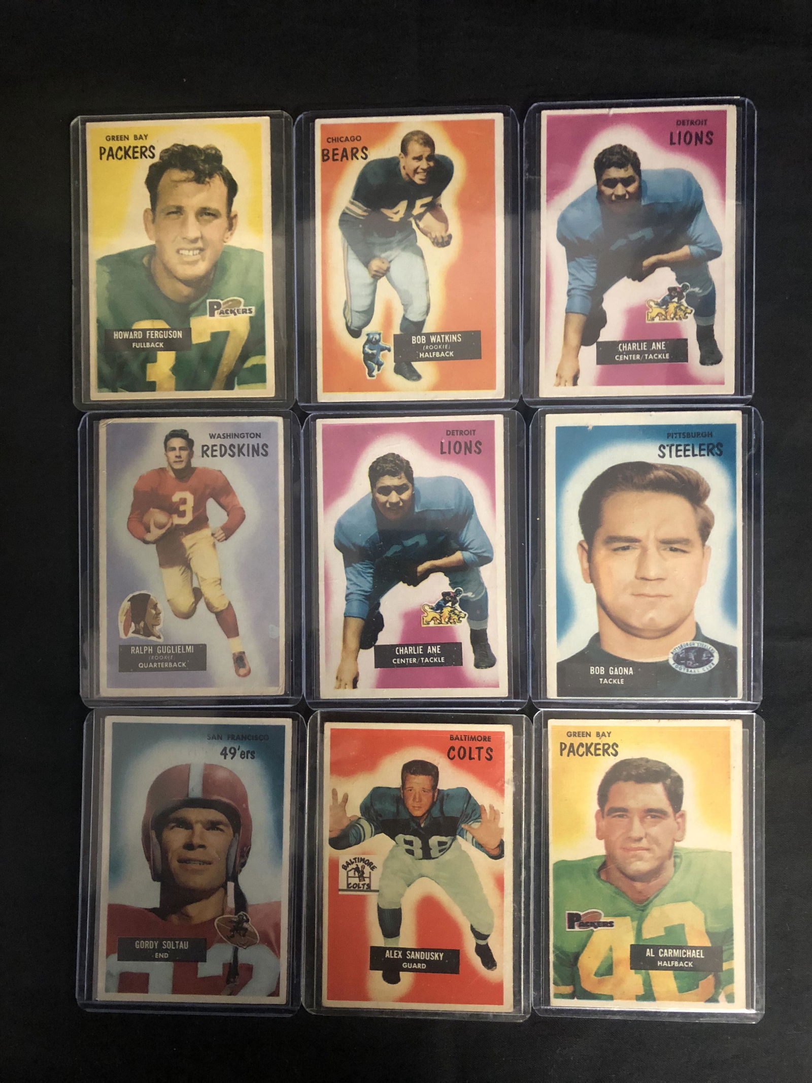 1955 BOWMAN FOOTBALL CARD LOT (1 of 2)
