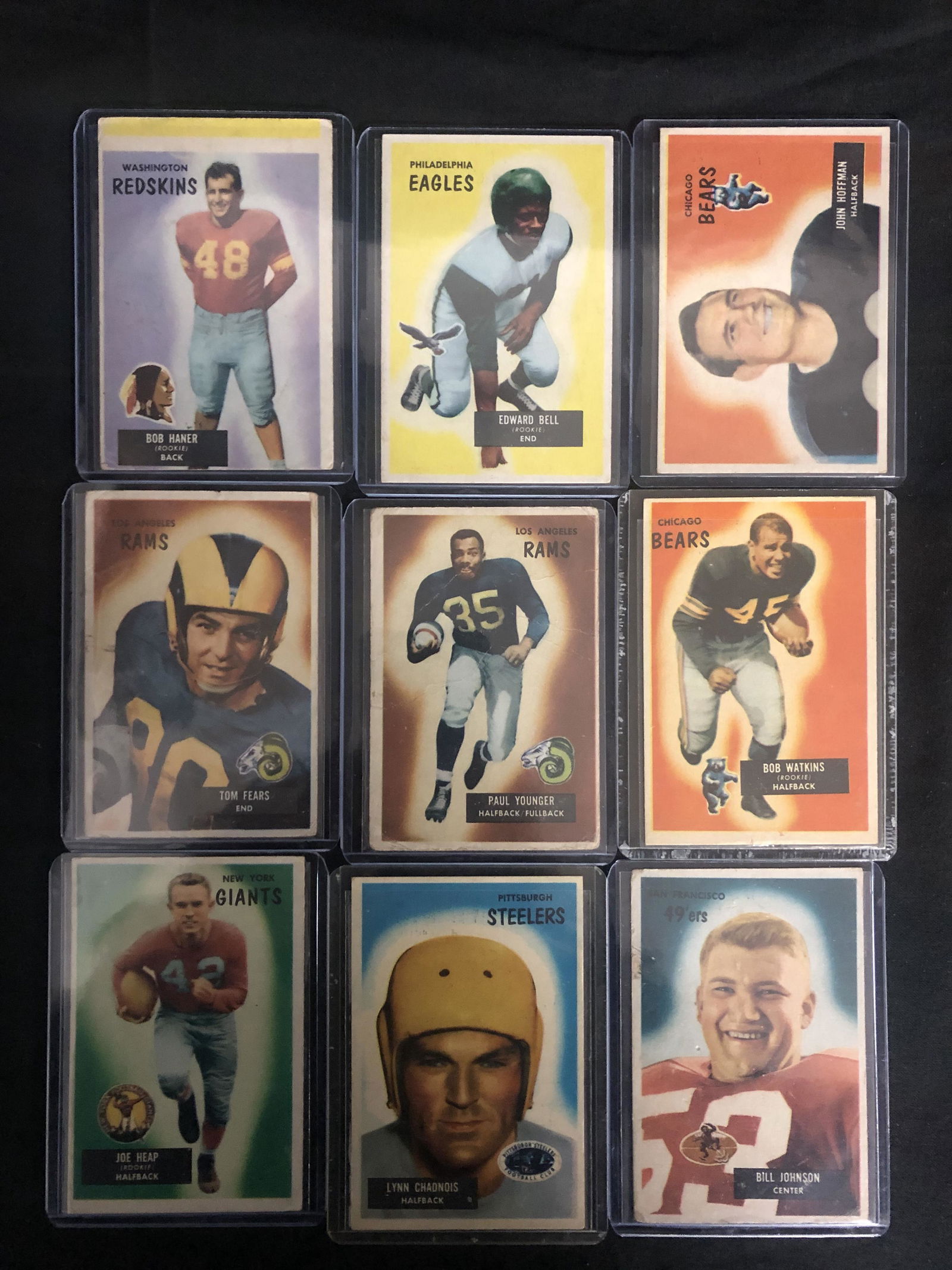 1955 BOWMAN FOOTBALL CARD LOT (1 of 1)