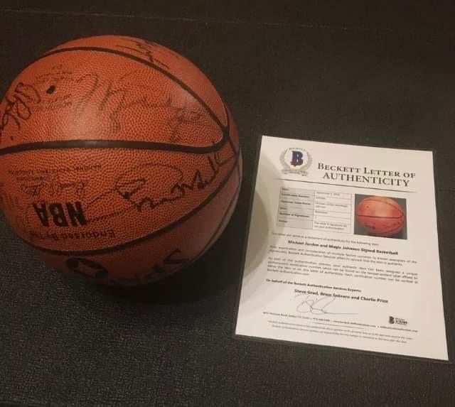 1992 dream team signed basketball
