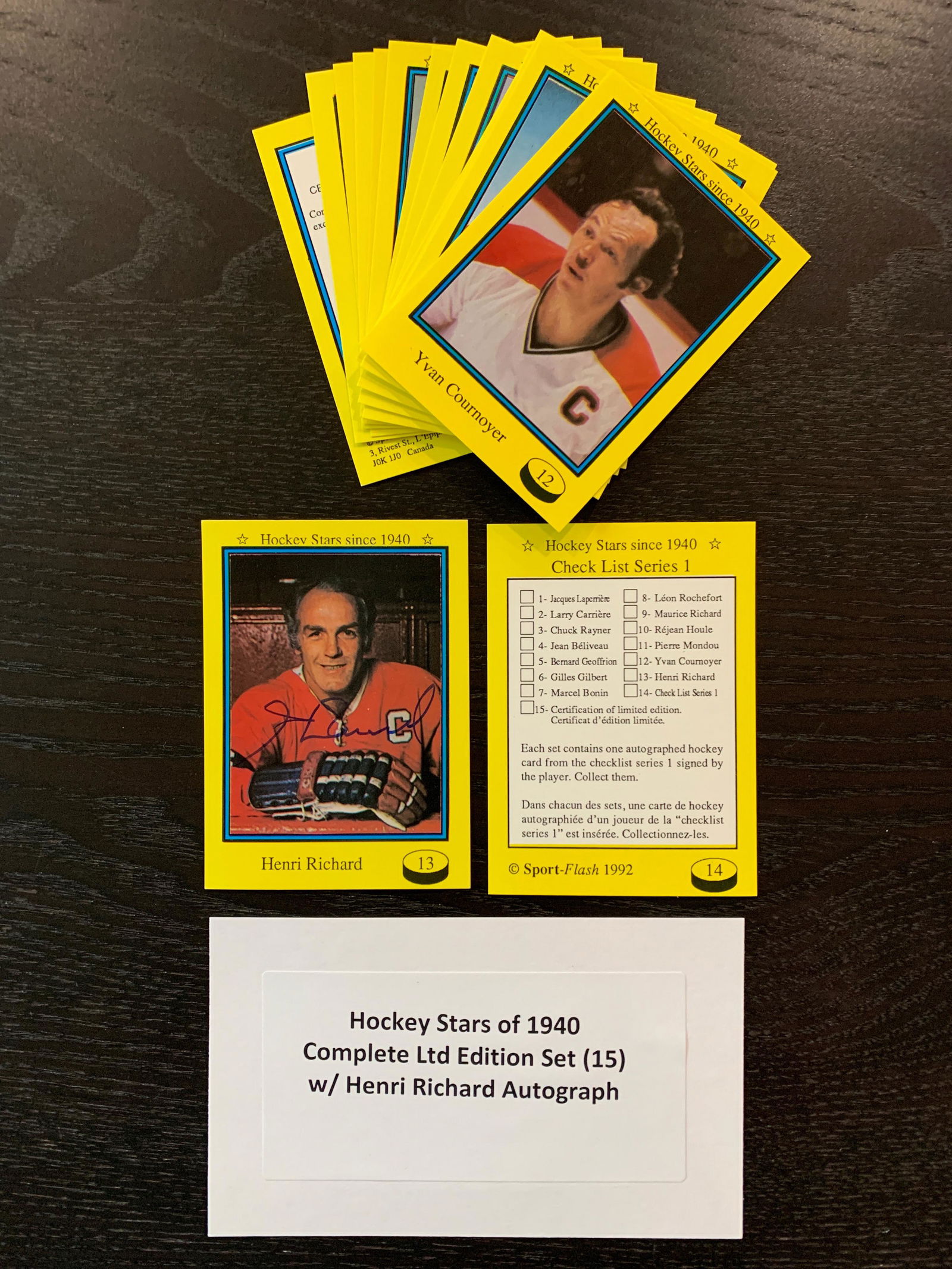 HOCKEY STARS OF 1940 COMPLETE LIMITED EDITION SET (15) (1 of 2)