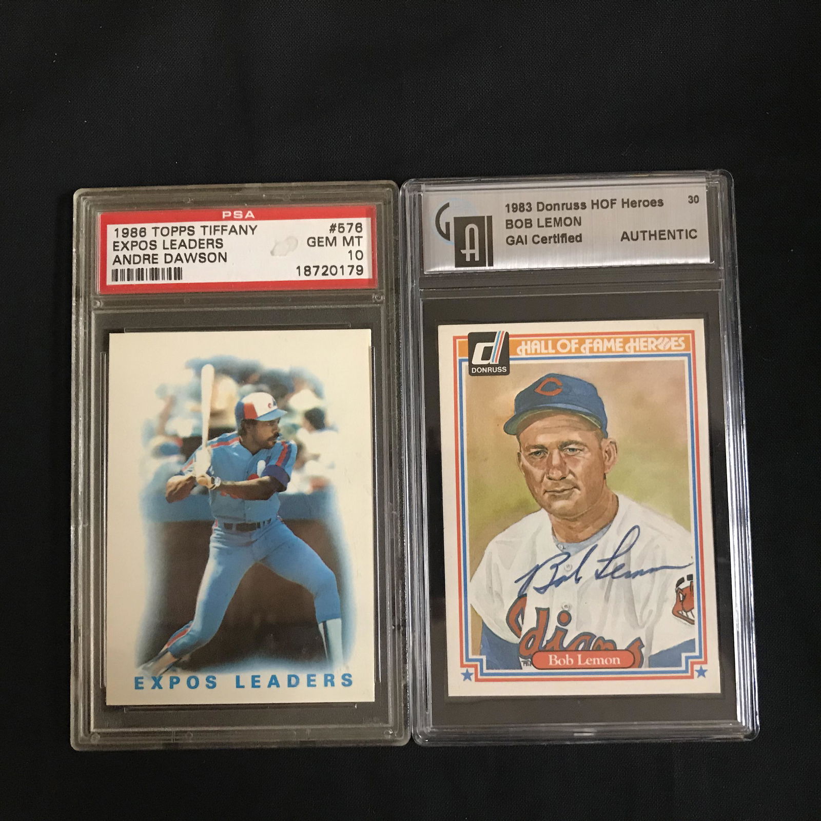 GRADED ANDRE DAWSON TIFFANY CARD PSA 10 ,AND BOB LEMON (1 of 1)