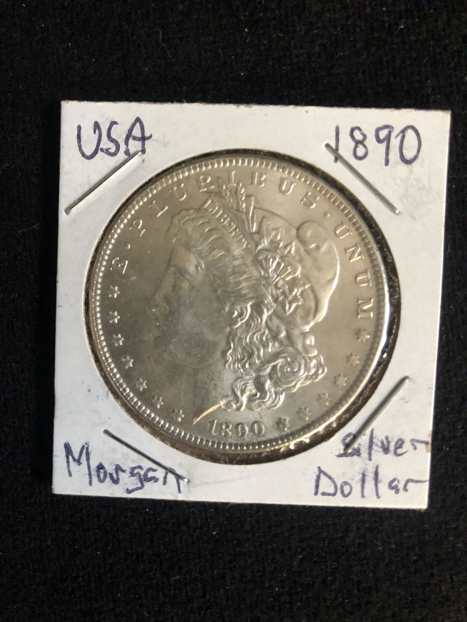 1890 USA MORGAN SILVER DOLLAR: 1890 USA MORGAN SILVER DOLLAR