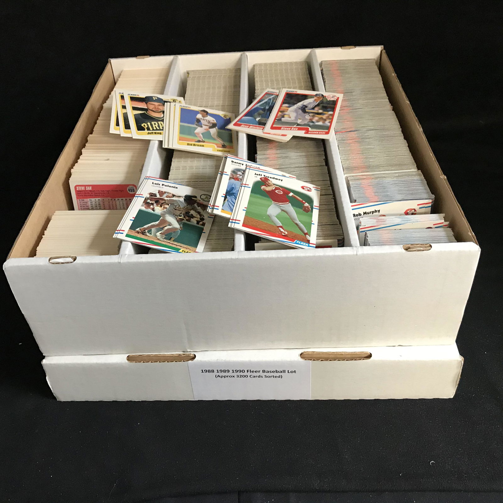 1988 1989 1990 FLEER BASEBALL CARD LOT (APPROX 3200 (1 of 1)