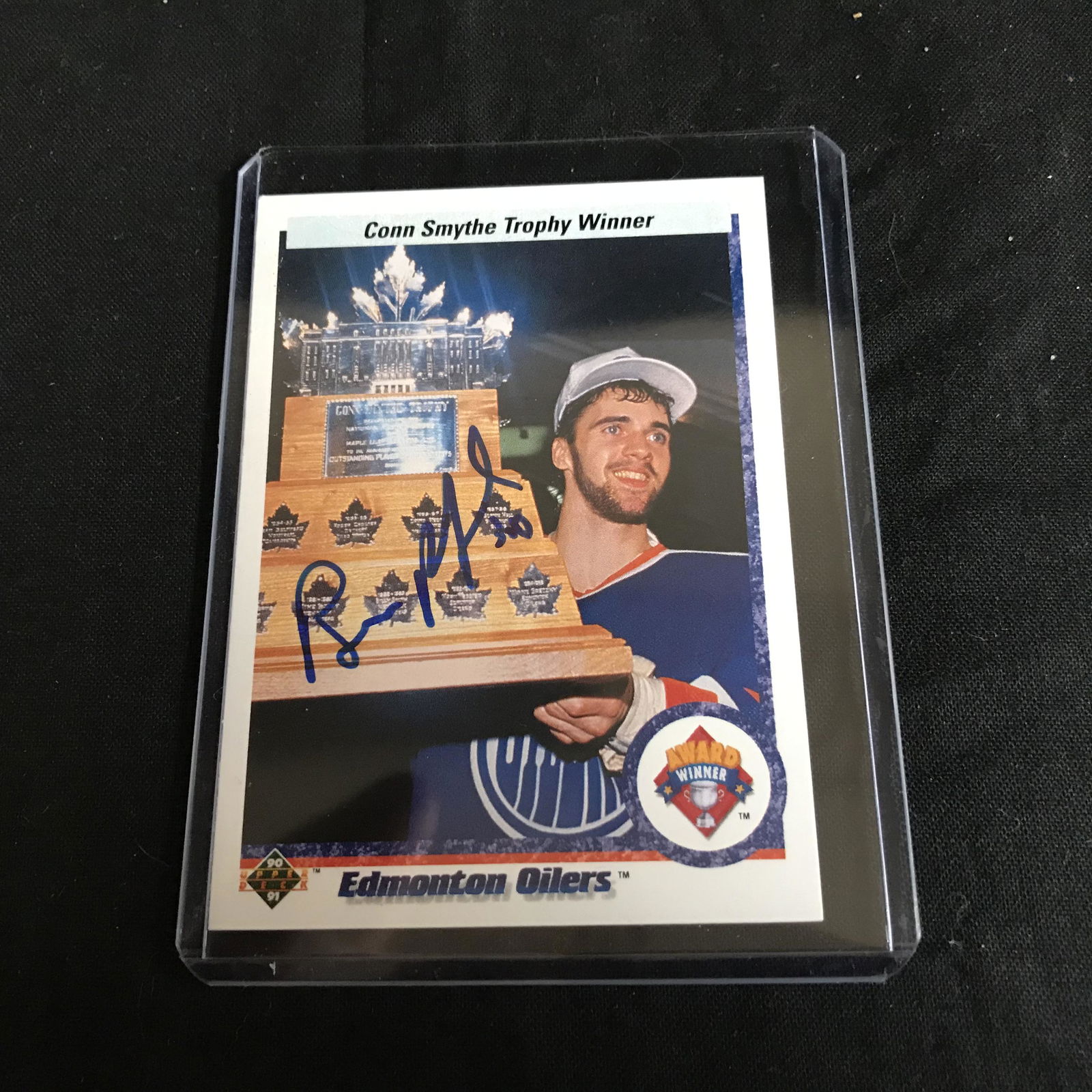 Bill Ranford Signed 1990-91 Upperdeck Conn Smythe (1 of 1)