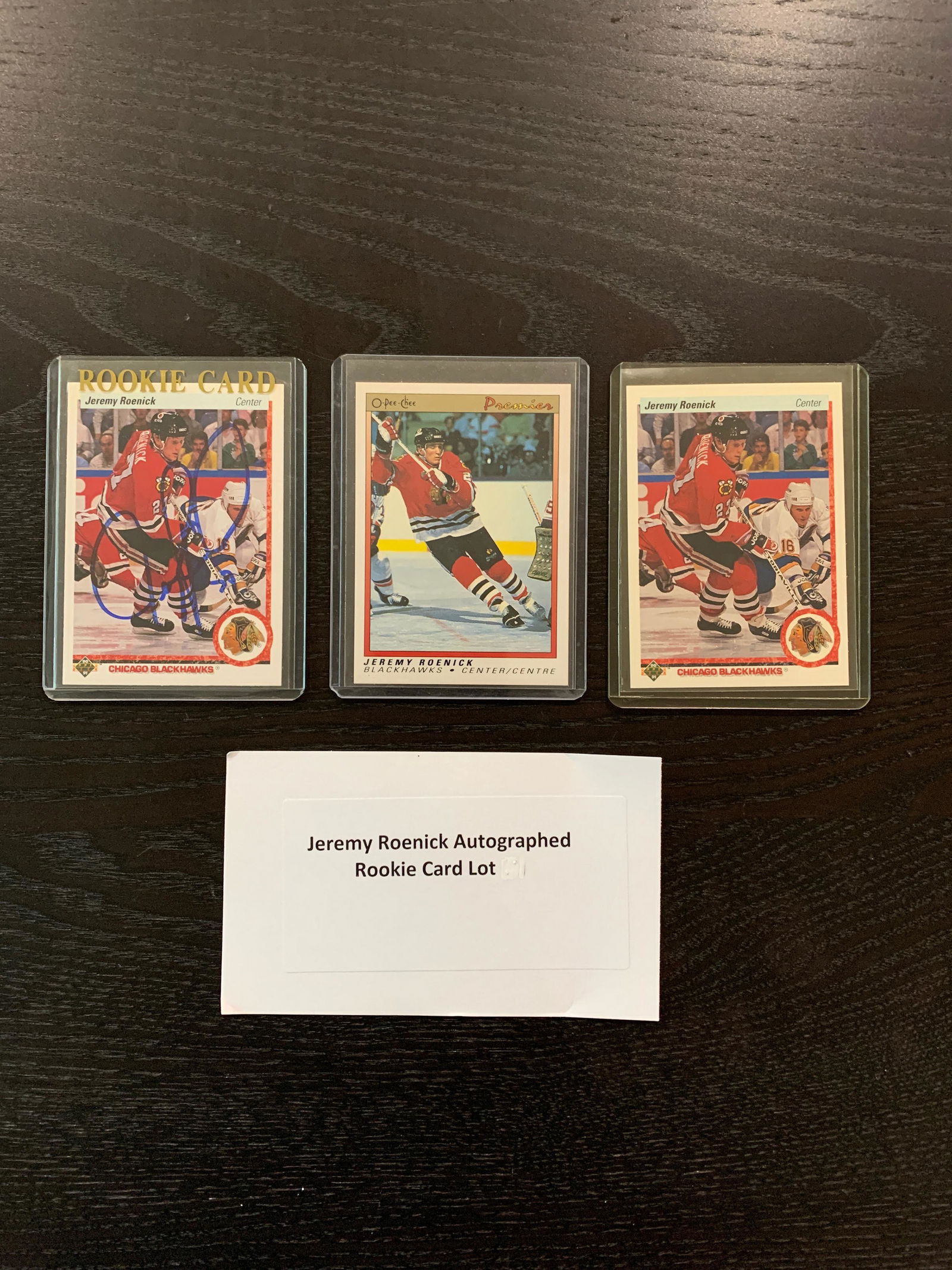 JEREMY ROENICK AUTOGRAPHED ROOKIE CARD LOT (1 of 1)