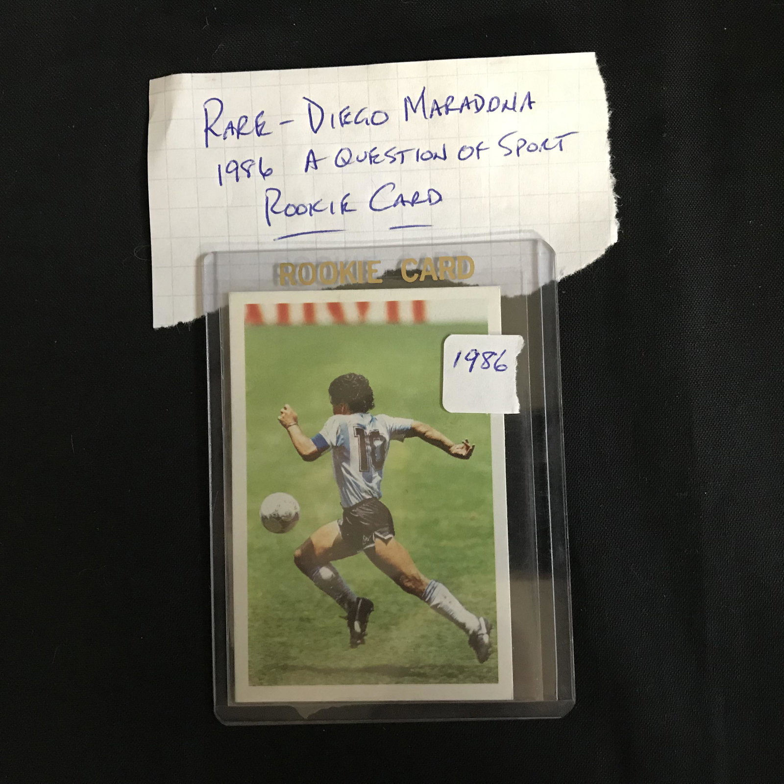 RARE 1986 DIEGO MARADONA A QUESTION OF SPORT SOCCER: RARE 1986 DIEGO MARADONA A QUESTION OF SPORT SOCCER ROOKIE CARD