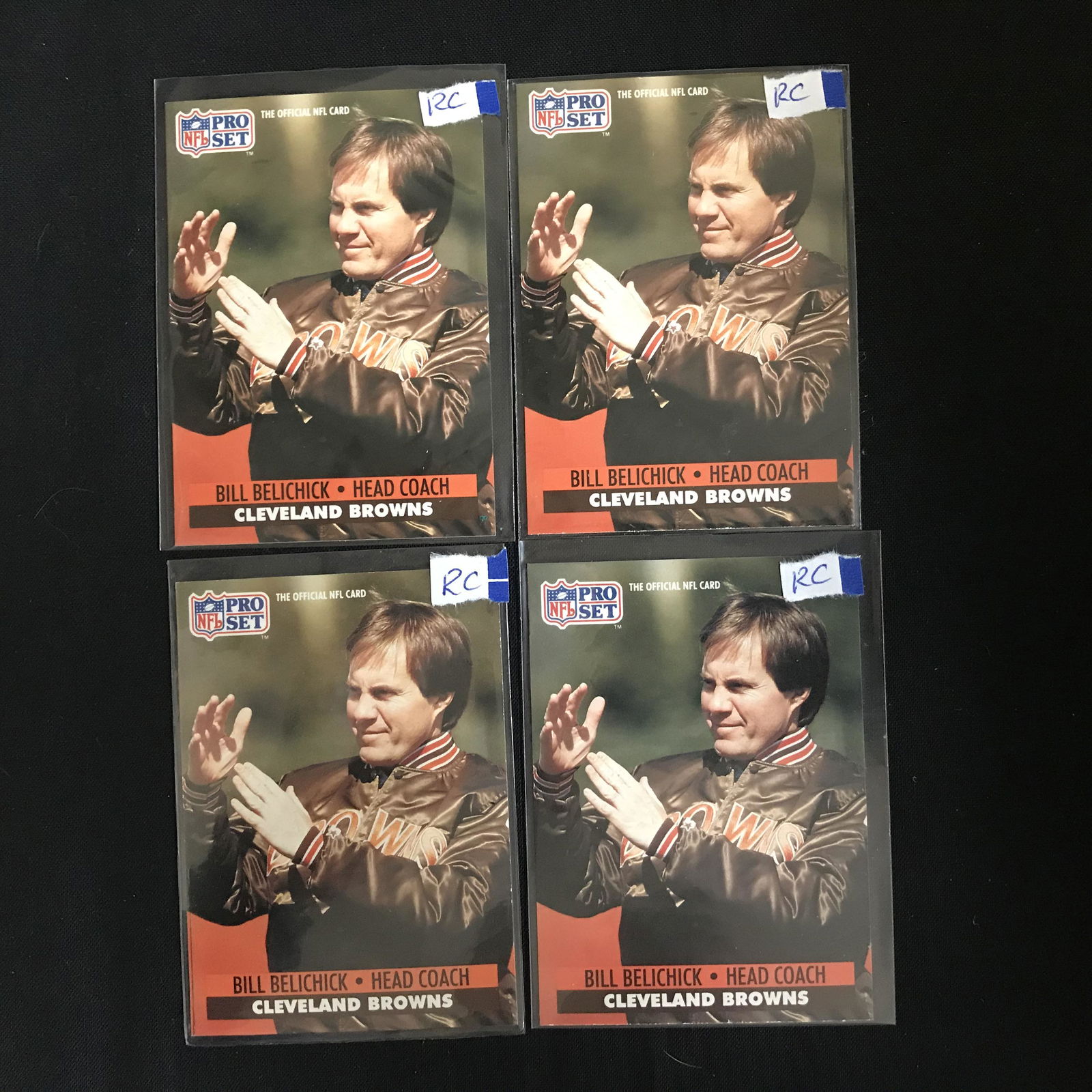 BILL BELICHICK NFL PRO SET ROOKIE CARD LOT (1 of 1)