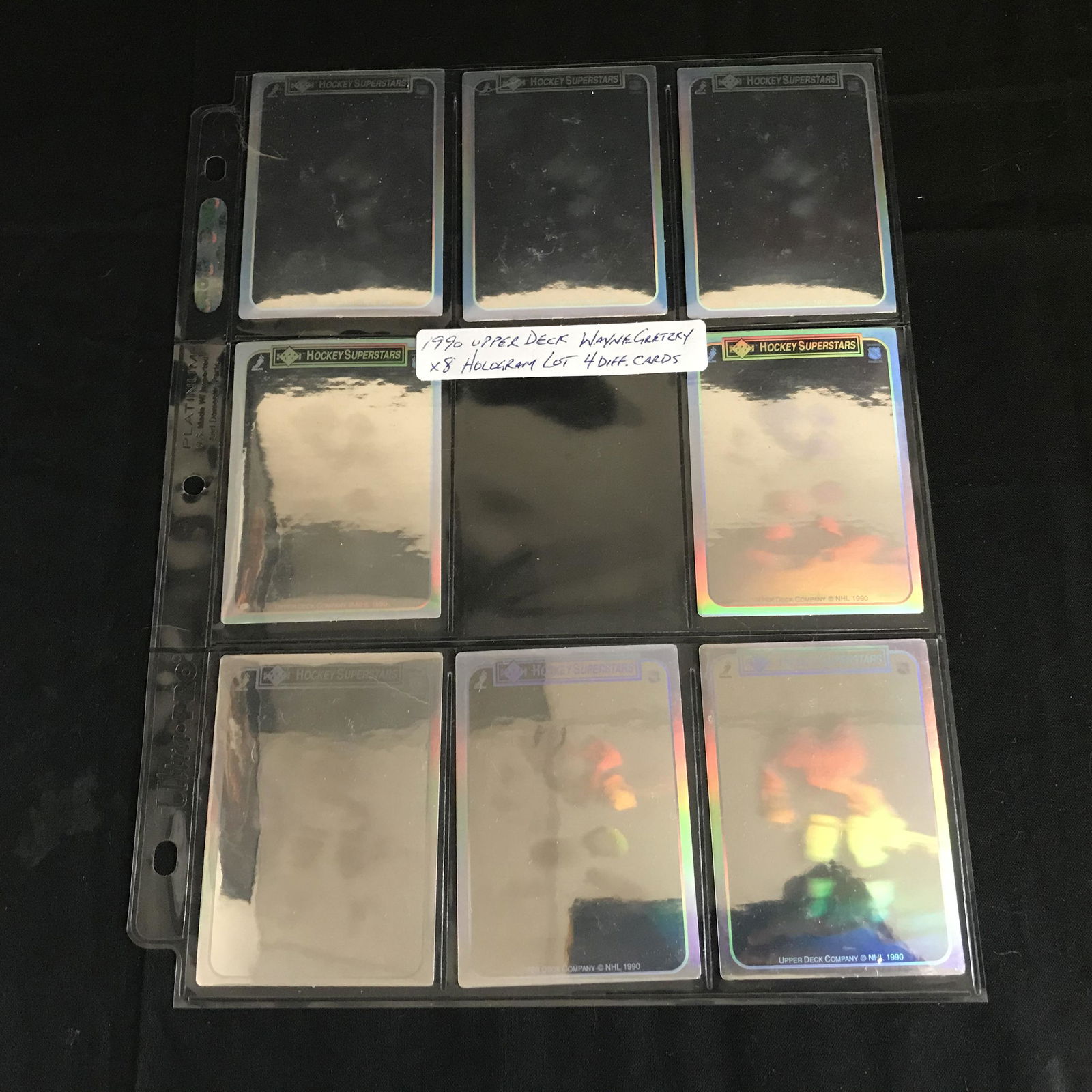 1990 UPPER DECK WAYNE GRETZKY X 8 HOLOGRAM CARD LOT (4 (1 of 1)
