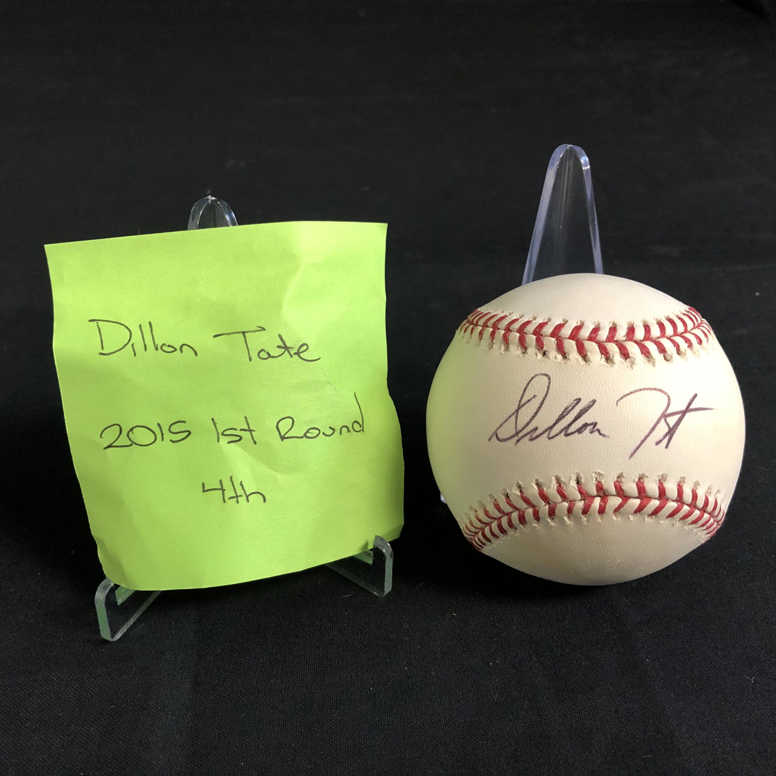 DILLON TATE SIGNED BASEBALL: DILLON TATE SIGNED BASEBALL