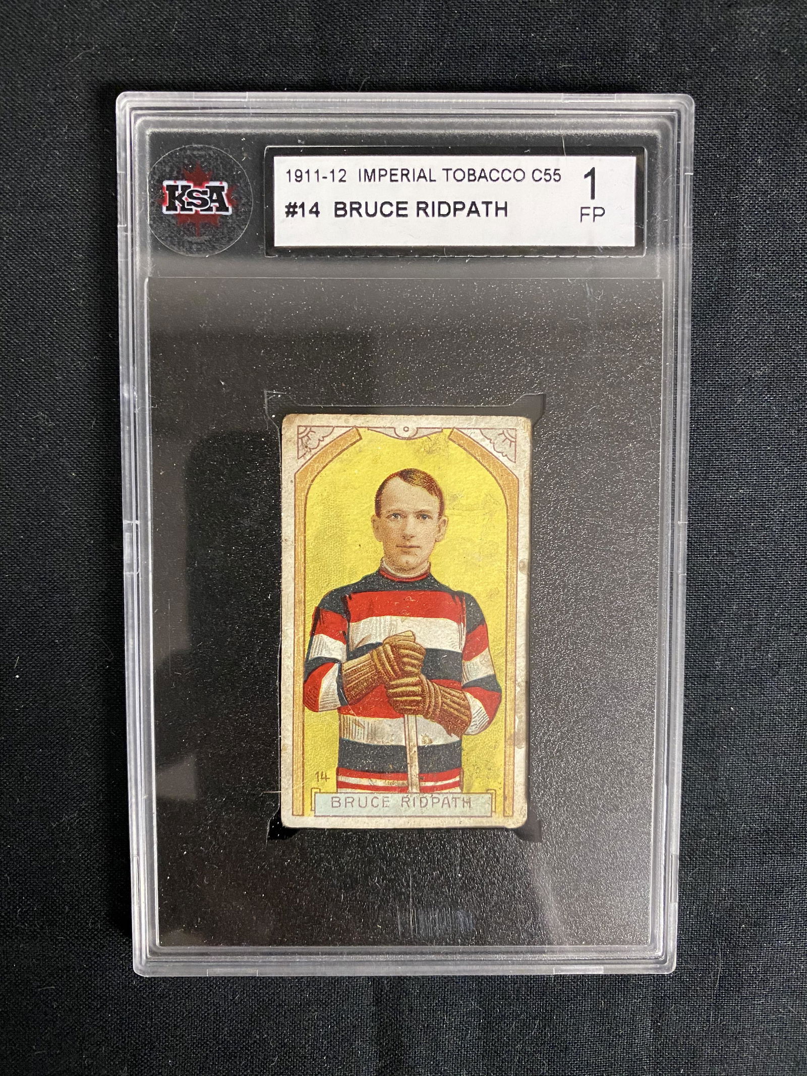 1911-12 IMPERIAL TOBACCO C55 #14 BRUCE RIDPATH (1 FP) (1 of 1)