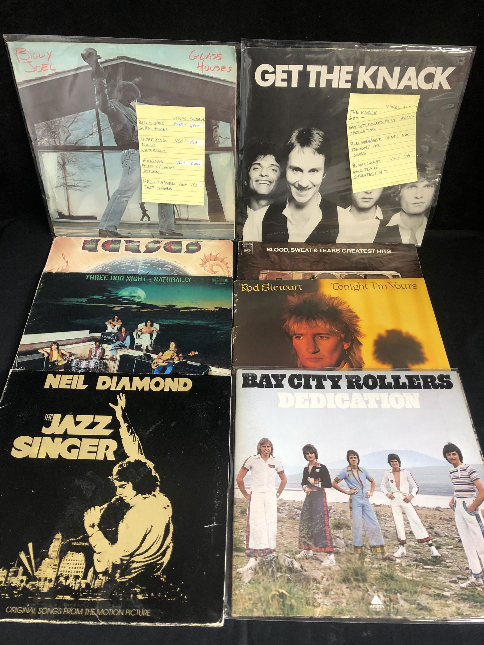 VINYL RECORD LOT (NEIL DIAMOND, BAY CITY ROLLERS, ROD (1 of 1)