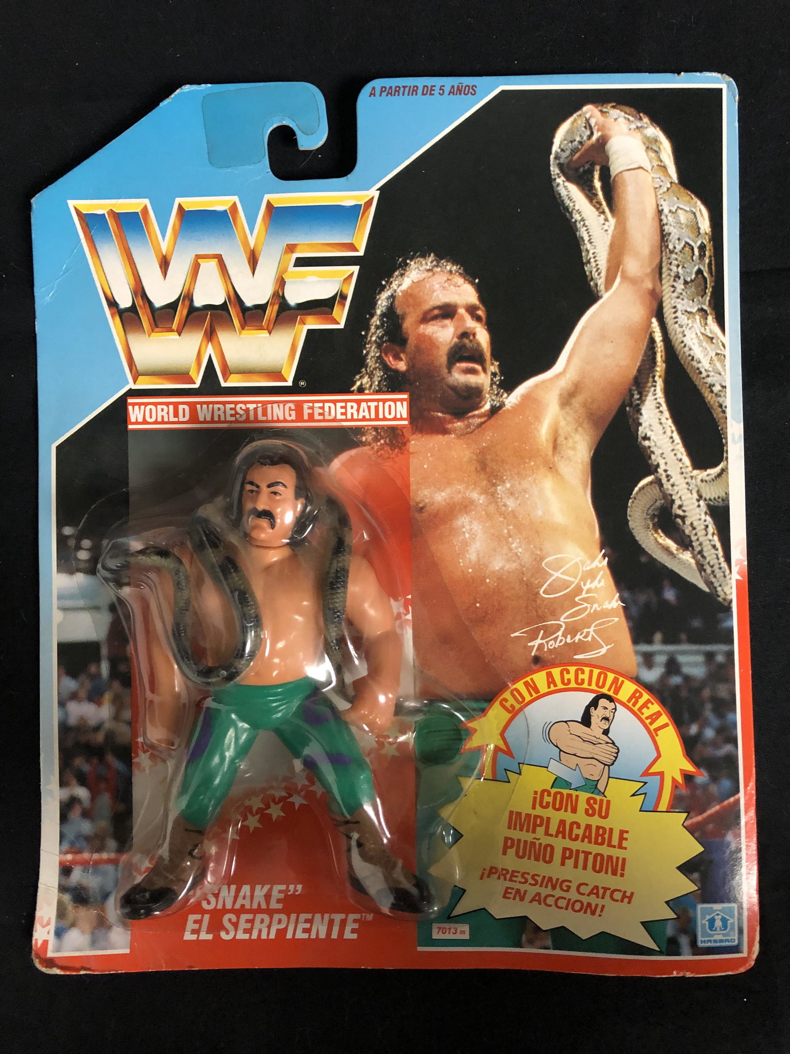 OFFICIAL WWF HASBRO MOC JAKE "THE SNAKE" ROBERTS: OFFICIAL WWF HASBRO MOC JAKE "THE SNAKE" ROBERTS