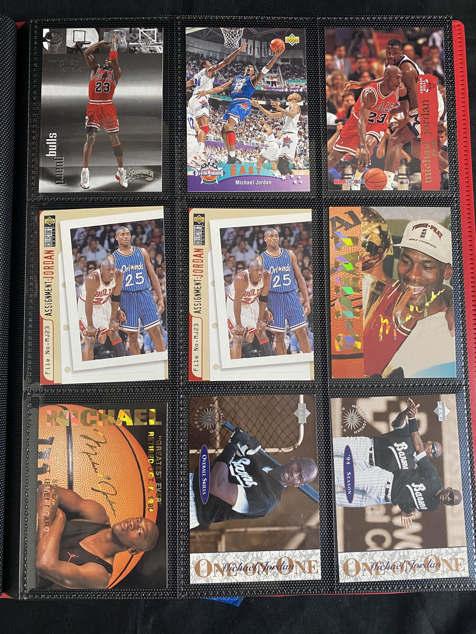 MICHAEL JORDAN BASKETBALL CARD LOT: MICHAEL JORDAN BASKETBALL CARD LOT
