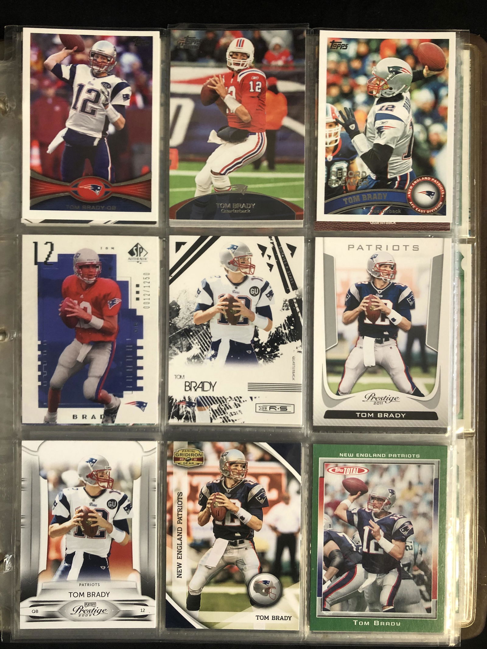 TOM BRADY FOOTBALL CARD LOT (1 of 1)