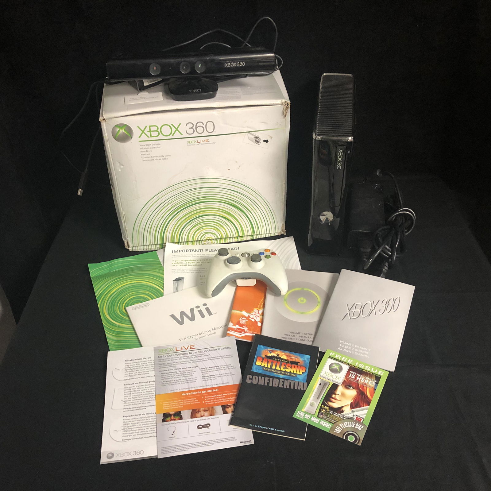 XBOX 360 CONSOLE WITH CONTROLLER (1 of 3)