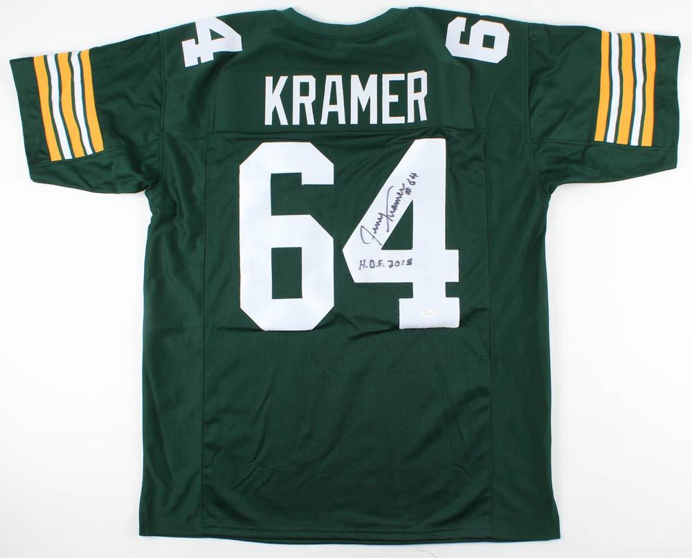 JERRY KRAMER SIGNED GREEN BAY PACKERS JERSEY INSCRIBED (1 of 3)