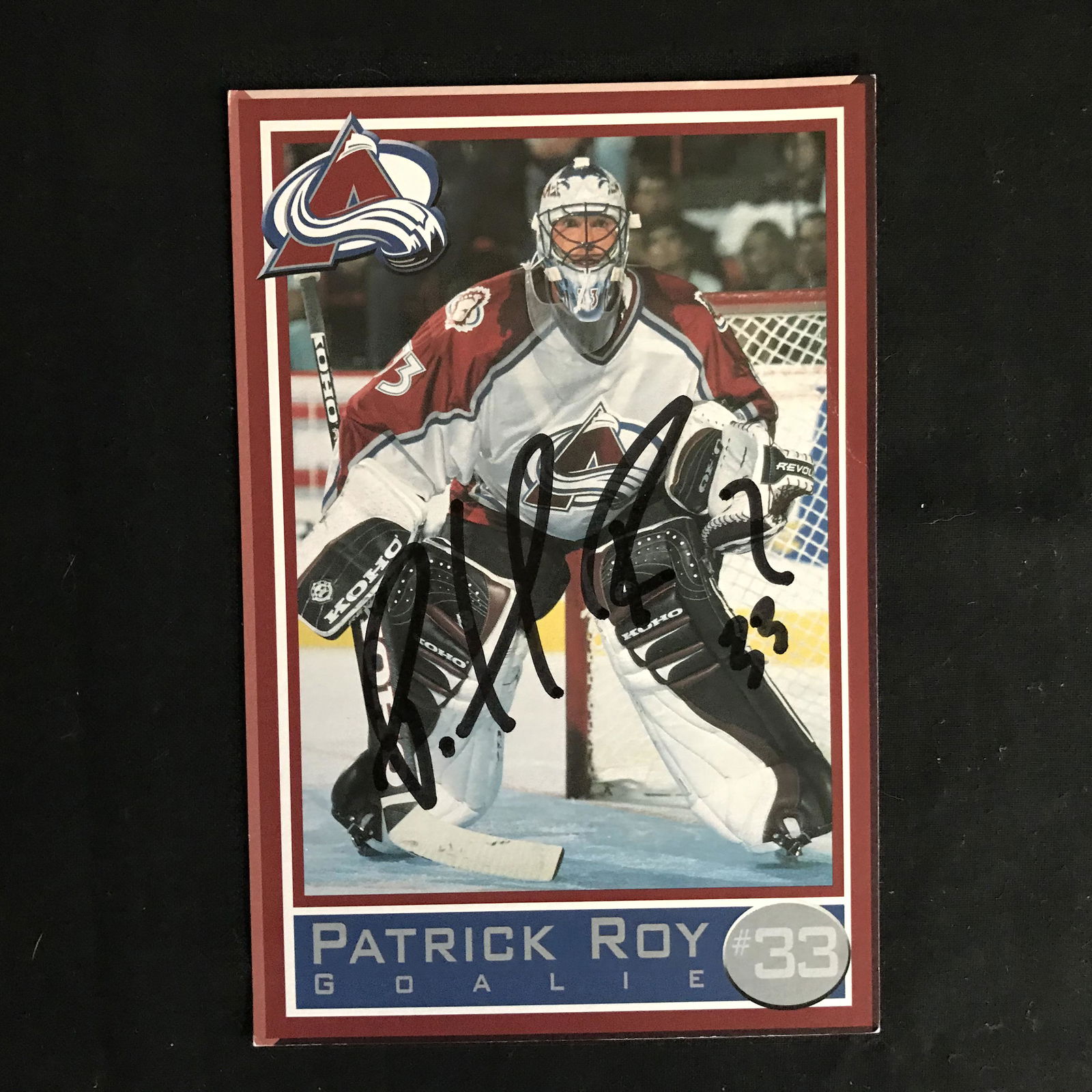 PATRICK ROY SIGNED HOCKEY CARD (1 of 1)