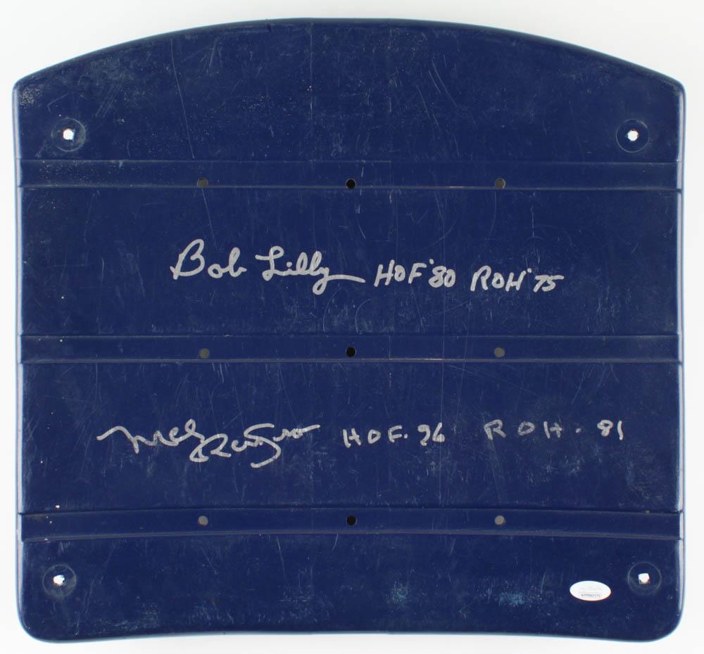 Bob Lilly & Mel Renfro Signed Cowboys Stadium Seat (1 of 3)