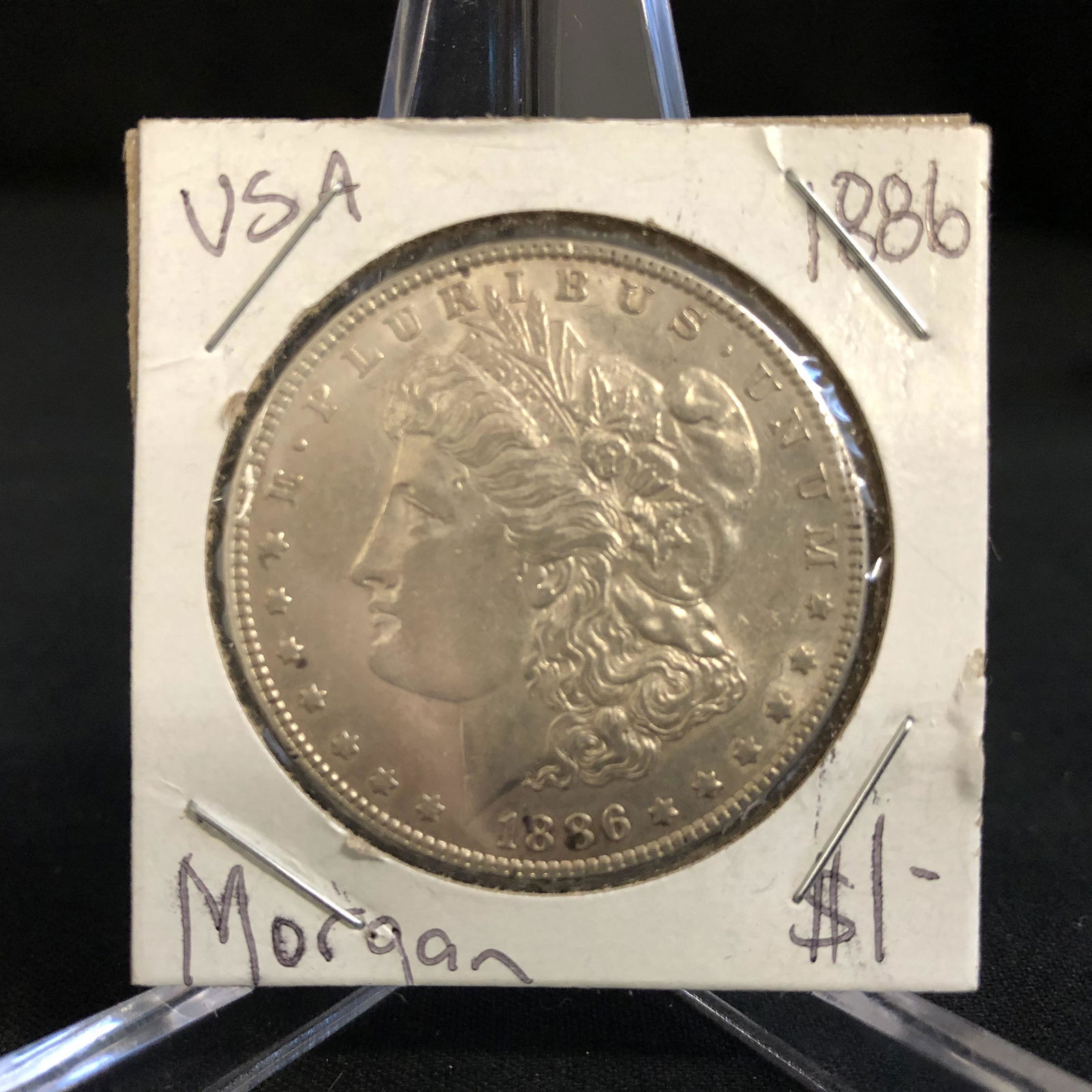 1886 USA MORGAN SILVER DOLLAR (1 of 2)