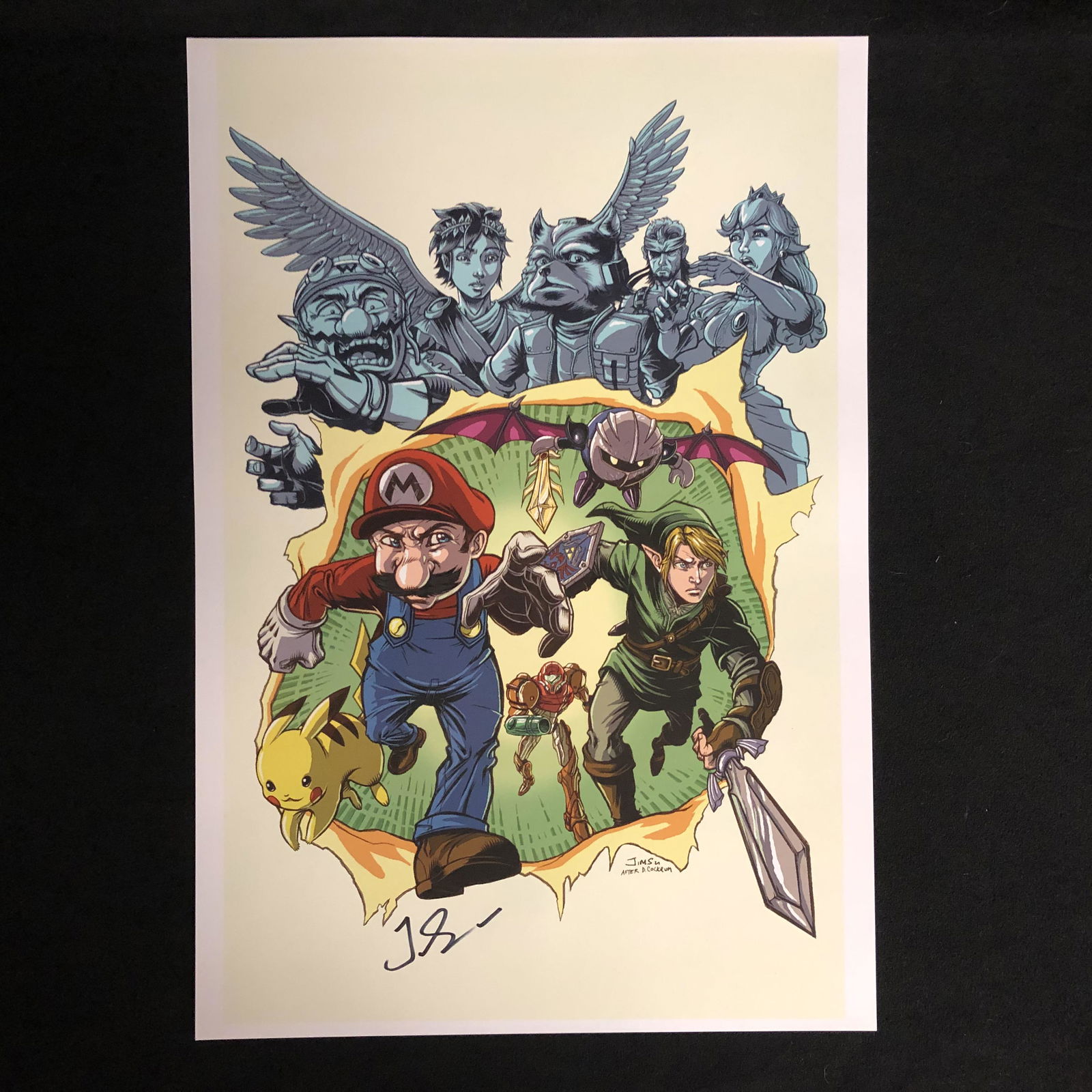 SUPER MARIO 11x18 JIM SU SIGNED PRINT (1 of 1)