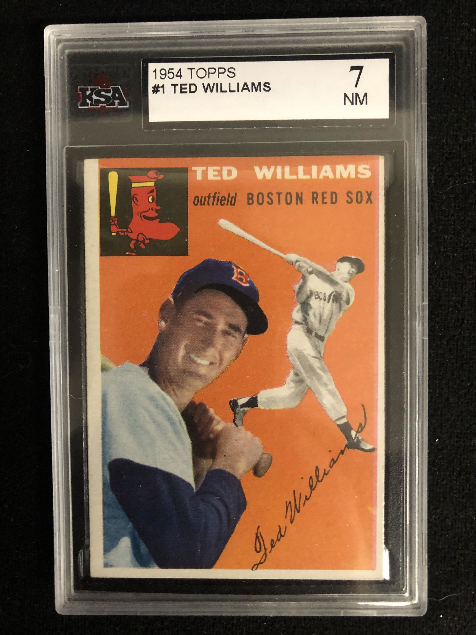 1954-55 TOPPS #1 TED WILLIAMS (KSA 7) (1 of 2)