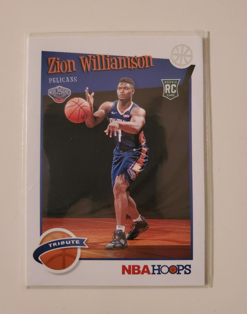 2019-20 Zion Williamson NBA Hoops Tribute RC #296 (1 of 2)