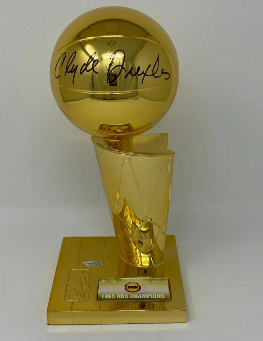 Clyde Drexler, Autographed- Houston Rockets Replica (1 of 3)