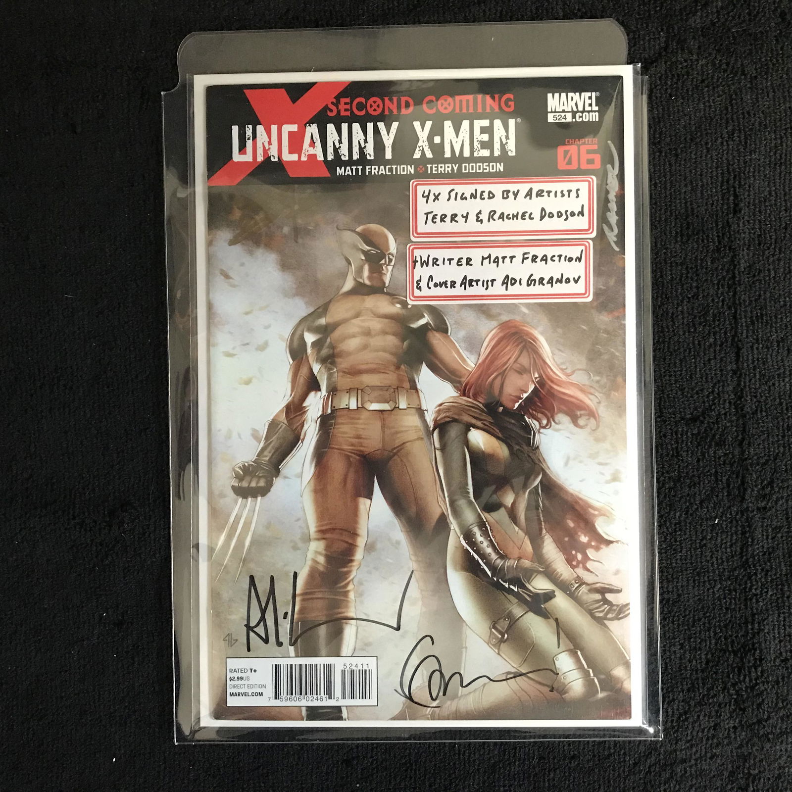 UNCANNY X-MEN #524 SIGNED BY TERRY & RACHEL DODSON, (1 of 3)