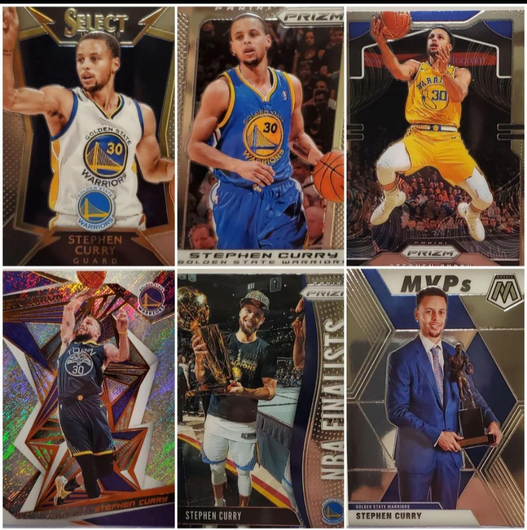 STEPHEN CURRY PANINI MOSAIC & PRIZM 6 CARD LOT (1 of 1)