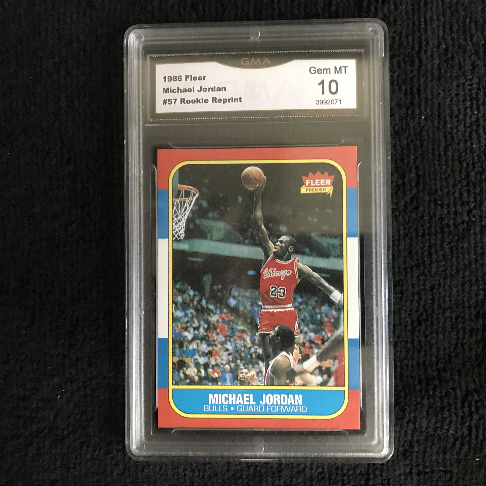 1986 FLEER MICHAEL JORDAN RC REPRINT (GMA 10) (1 of 1)