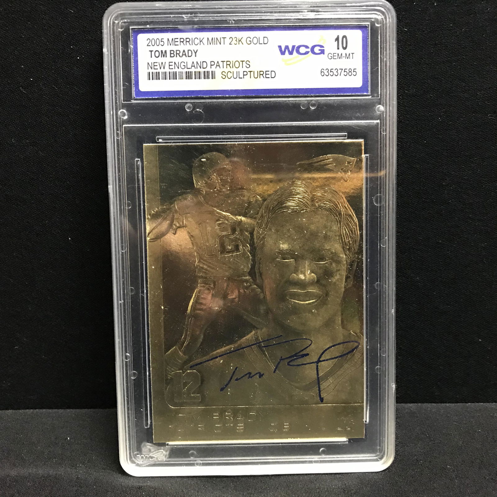 2005 MERRICK MINT 23K GOLD TOM BRADY SCULPTURED (10 GEM (1 of 1)