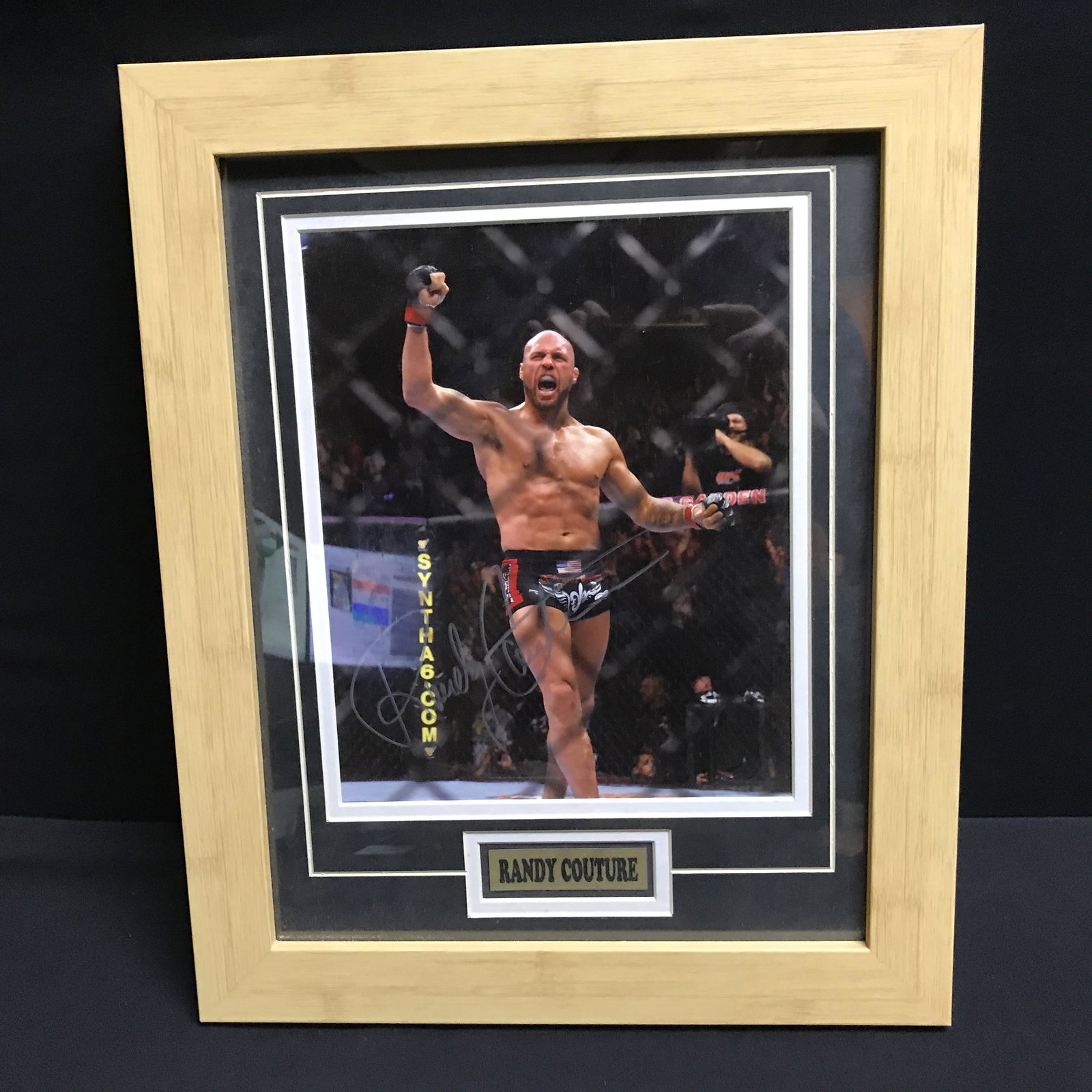 RANDY "THE NATURAL" COUTURE SIGNED 8X10 FRAMED PHOTO: RANDY "THE NATURAL" COUTURE SIGNED 8X10 FRAMED PHOTO