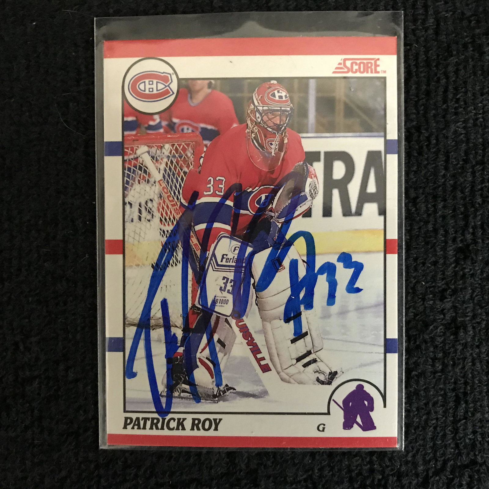 PATRICK ROY SIGNED SCORE HOCKEY CARD (1 of 1)