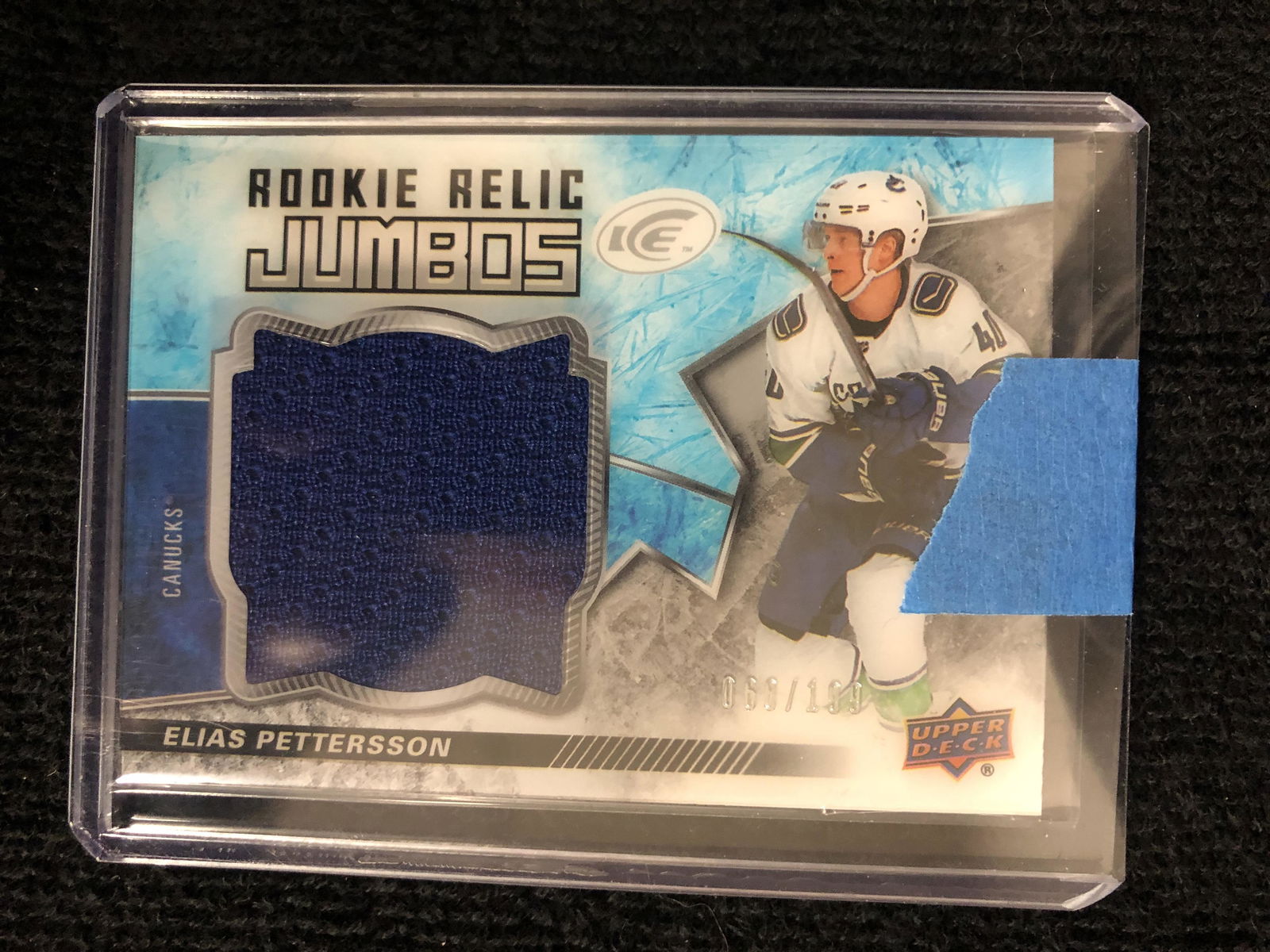 ELIAS PETTERSSON - 2018/19 UD ICE ROOKIE RELIC JUMBOS (1 of 1)