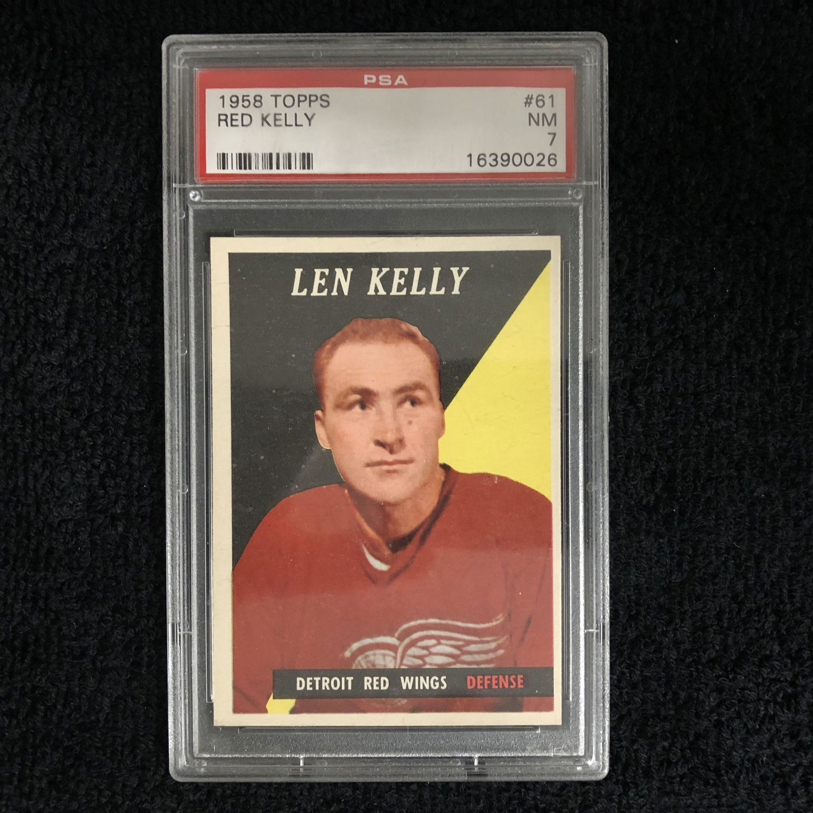 1958 TOPPS #61 LEN "RED" KELLY (PSA 7) (1 of 2)