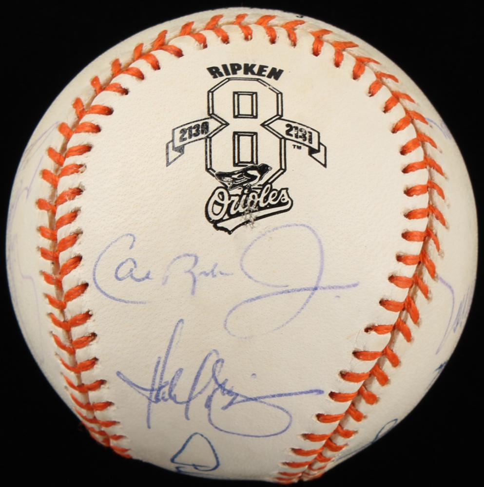 1995 Orioles OAL Team-Signed by (13)  Cal Ripken Jr., (1 of 7)