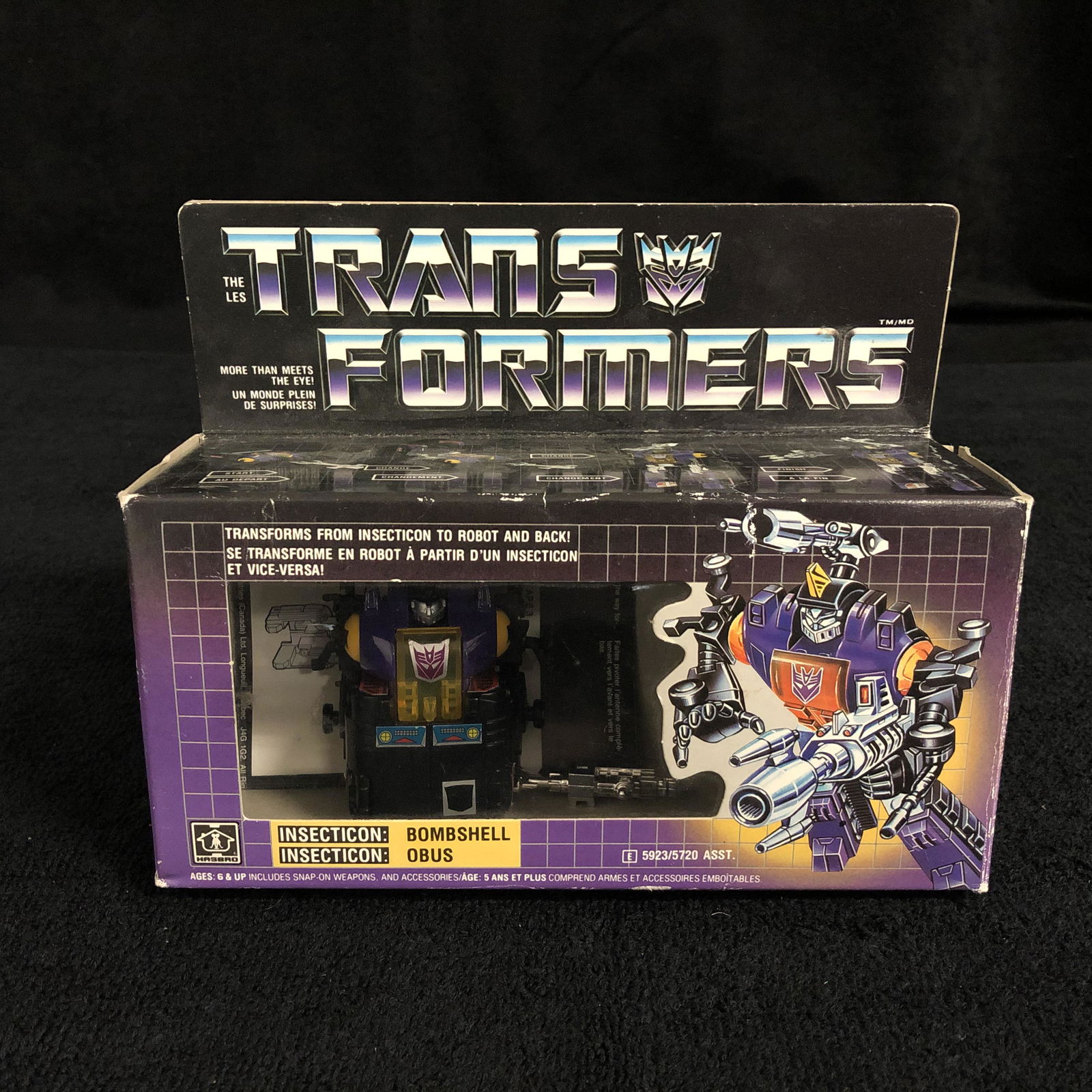 TRANSFORMERS G1 INSECTICON "BOMBSHELL" COMPLETE WITH (1 of 3)