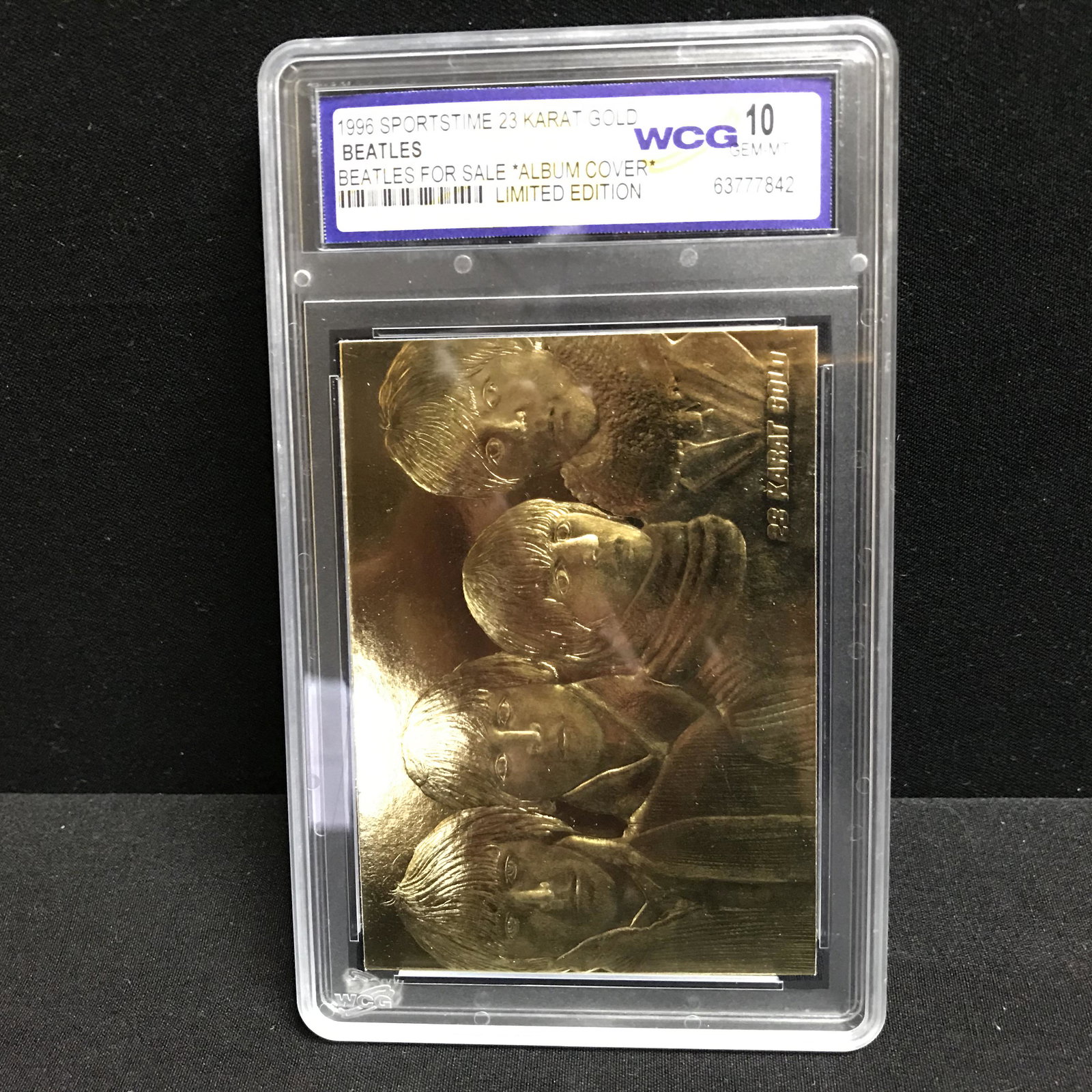 1996 SPORTSTIME 23KT GOLD BEATLES FOR SALE "ALBUM: 1996 SPORTSTIME 23KT GOLD BEATLES FOR SALE "ALBUM COVER" (10 GEM MINT)