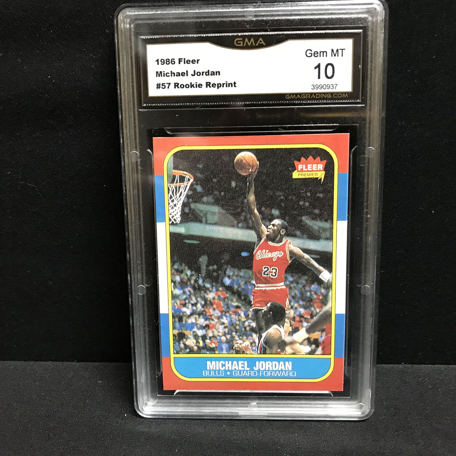 1986 FLEER MICHAEL JORDAN #57 ROOKIE REPRINT (GMA 10 (1 of 1)