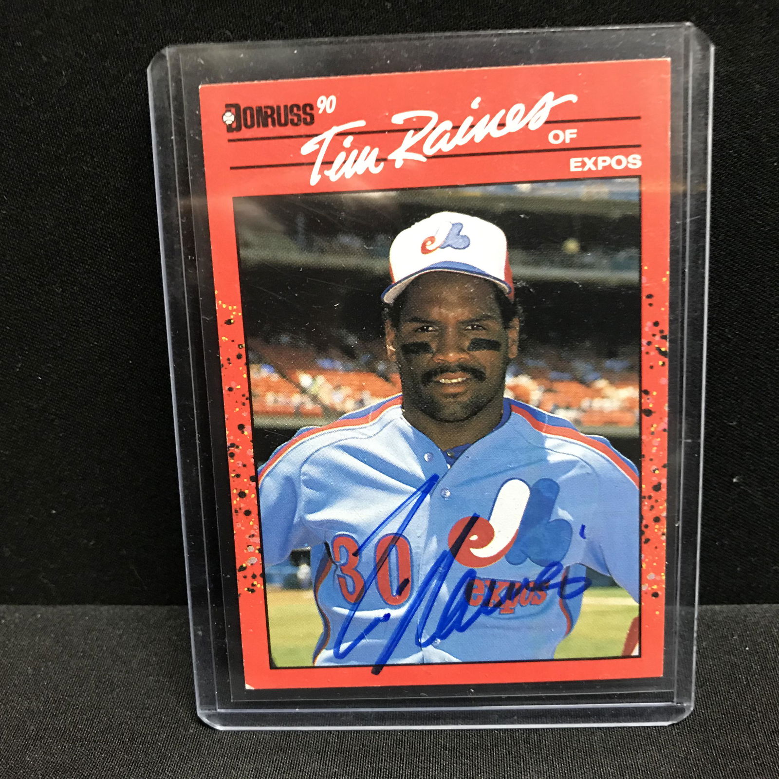 TIM RAINES SIGNED DONRUSS BASEBALL CARD (1 of 1)